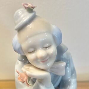 Hand Painted Porcelain Clown Figurine by Paul Sebastian vintage